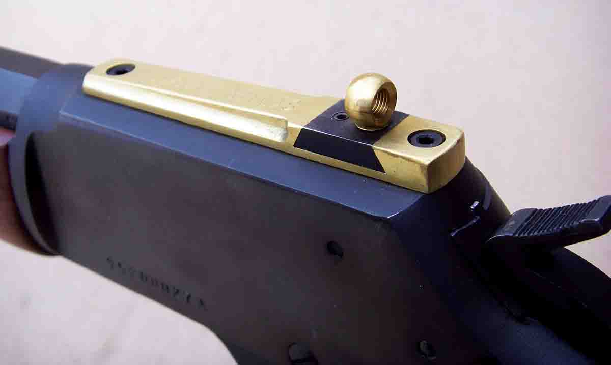 The Skinner Express Peep sight is available in brass, stainless steel or blued steel finishes.